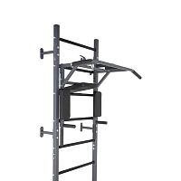 Турник-брусья-пресс навесной на шведскую стенку 3 в 1 ДТ (графит) 9975135