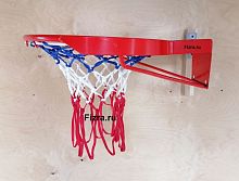 Кольцо баскетбольное №7 с сеткой d-45 см, вес-4 кг, антивандальное 998630