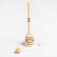 Игра Поймай мячик, веревка со ступой (бильбоке) ДИ709 2729074
