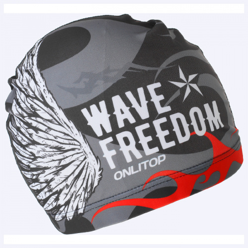 Шапочка для плавания lycra Onlitop Wave Freedom серая 3242954 фото 2
