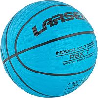 Мяч баскетбольный №7 резина Larsen RBX-7 голубой 356919