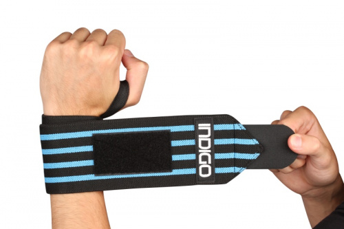 Напульсник-бинт с петлей на палец Левый черно-голубой IN203 01953 фото 2