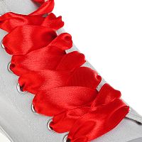 Шнурки для обуви красный атласные 110 см 2565905