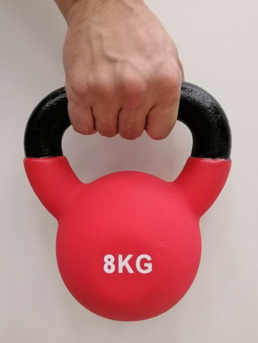 Гиря 08 кг красная обрезиненная 06143