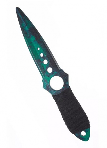 Макет ножа Скелетный нож V2 Волны изумруда CS GO 0278 998462