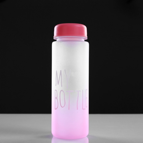Бутылка для воды 500 мл розовая в чехле "My bottle" 3516280 фото 2