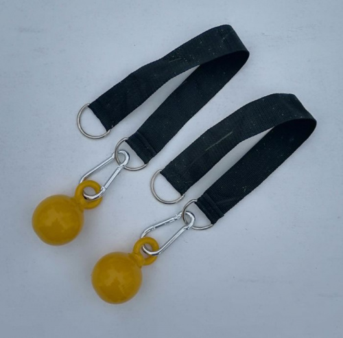 Лямки-шары для подтягиваний d-60 мм (2 шт) металл желтый 996679 фото 2