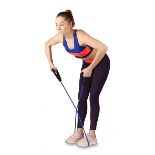 Эспандер для пресса (1 силик жгут, 1,3м) SM-067 красный 5-8 кг Latex Indigo Medium 20555 фото 6