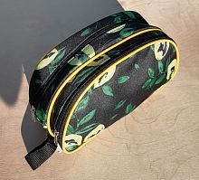 Косметичка черно-зеленая 7519д-2 27х17х11 см ЗФТС