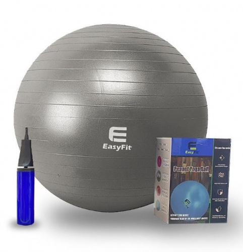 Мяч фитнес 85 см серый EasyFit 03454 Мяч фитнес 85 см серый EasyFit 03454
