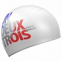 Шапочка для плавания силиконовая Un-Deux-Trois белый white 02W