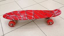 Скейтборд 22х6" Пениборд граффити красный Паук Amigo