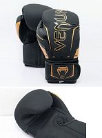 Перчатки боксерские 10 унц Venum Elite EVO черно-золотой 03465