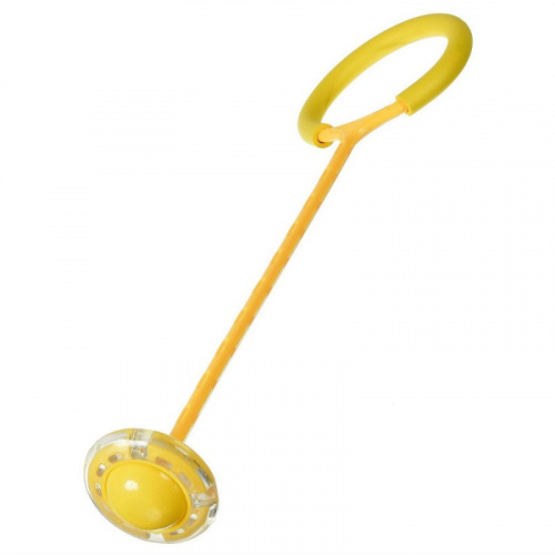 Скакалка (нейроскакалка) с колесом желтый 998874