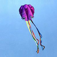 Змей воздушный Oct-003vlt 0,8х0,7 м + хвост 3,5 м бескаркасный Осьминог фиолетовый 997564