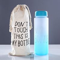 Бутылка для воды 500 мл голубая в чехле "My bottle" 3516281