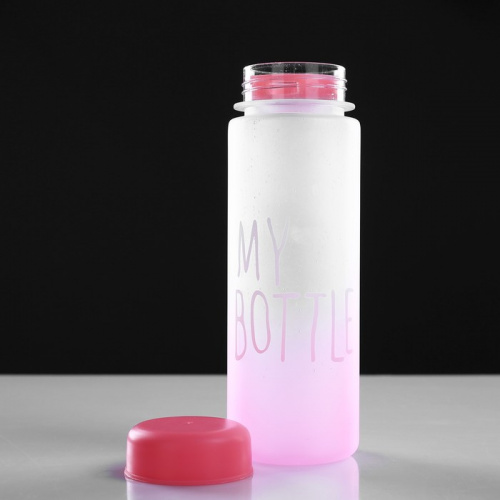 Бутылка для воды 500 мл розовая в чехле "My bottle" 3516280 фото 3