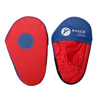 Лапа боксерская парная прямая красно-черный Rusco Sport 2947749