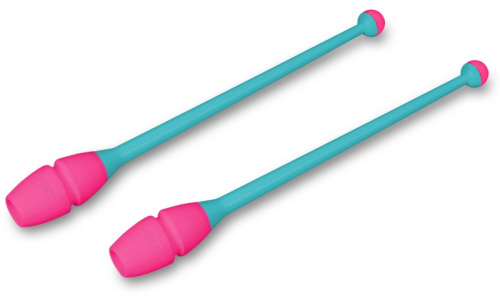 Булавы гимнастические 36 см бирюз-розов вставляющиеся IN017 26612