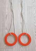 Кольца гимнастические дерево оранжевый 16 см 998256