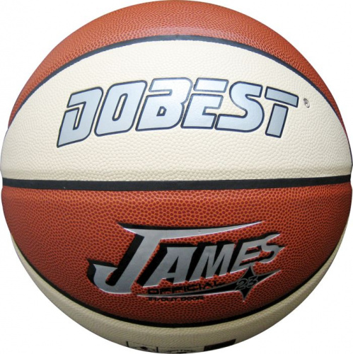 Мяч баскетбольный №7 Dobest James PK-884 коричнево-желтый 20313 фото 2