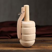 Граната для метаний (лимонка) 15х5 см дерево (макет) 3947574
