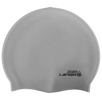 Шапочка для плавания силиконовая SC12 (SC601) серый Larsen 203565