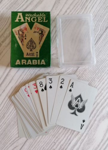 Карты 54 шт пластик 20 мкр Angel washable 100516