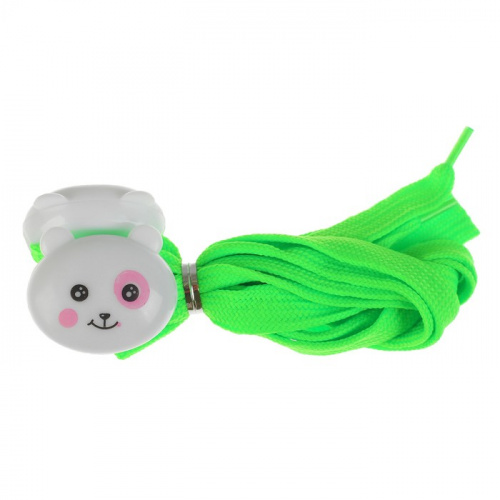 Шнурки для обуви зеленый 120 см Мордочка светящ 3018382 фото 2