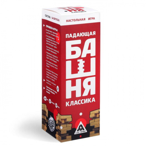 Игра Башня падающая Классика (аналог Дженга) 54 бруска 4171204 фото 5