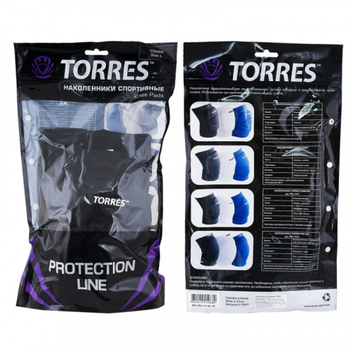 Наколенник L черный нейлон PRL11016L-02 Classic Torres фото 2