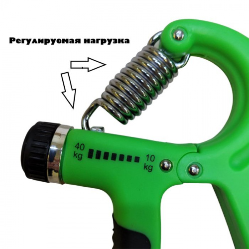 Эспандер кистевой 10-40 кг регулируемая нагрузка зеленый Hand Grip 02651 фото 3
