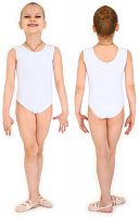 Купальник гимнастический 40 SM-354 белый Майка 01052