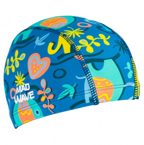 Шапочка для плавания детская Lyc Elephant синяя 00W