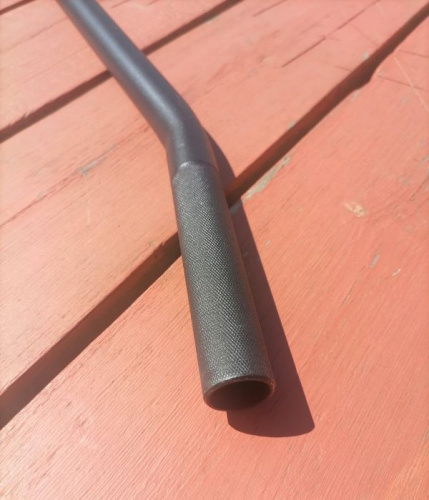 Перекладина для турника или тренажера d-27 мм загнутая черная 996271 фото 3