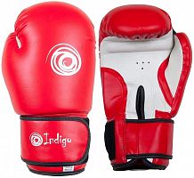 Перчатки боксерские 12 унц красный Indigo PS-799, PVC