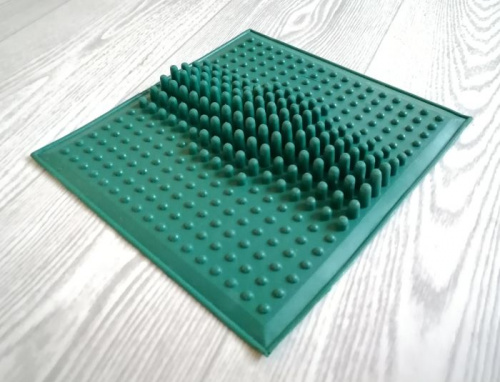 Коврик массажный резиновый зеленый 26х27,5 см 998864