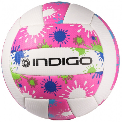 Мяч волейбольный Indigo Brilliante бело-розовый 100082