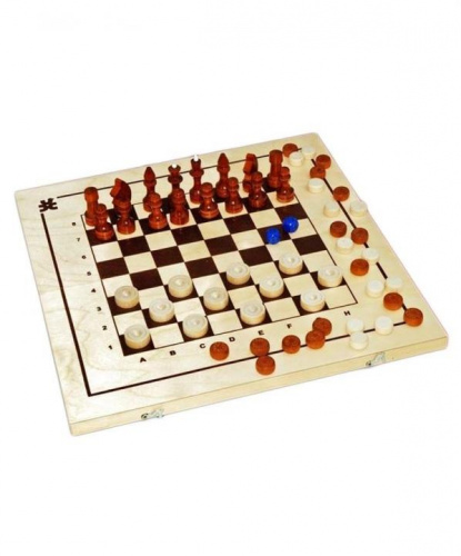 Нарды+шашки+шахматы 29х14,5х3,5 см "Набор дорожный" 3 в 1 ШК-21