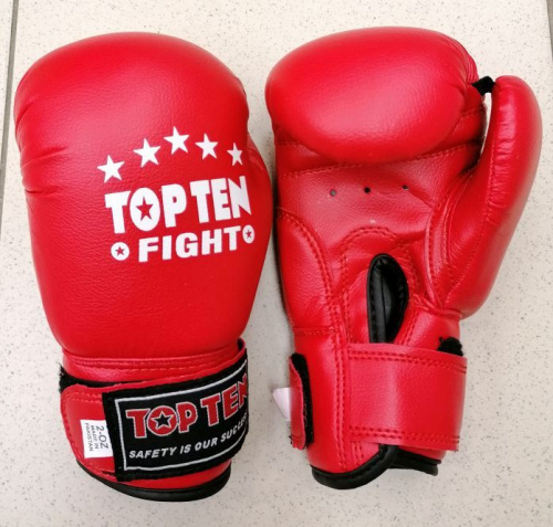 Перчатки боксерские детские 4 унц Top Ten красный 02565 Перчатки боксерские детские 4 унц Top Ten красный 02565