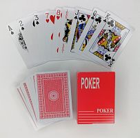 Карты 54 шт "Poker" красные 22181