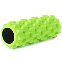 Ролик массажный для йоги 33*14 см салатовый цельный 361225 Harper Gym EG03
