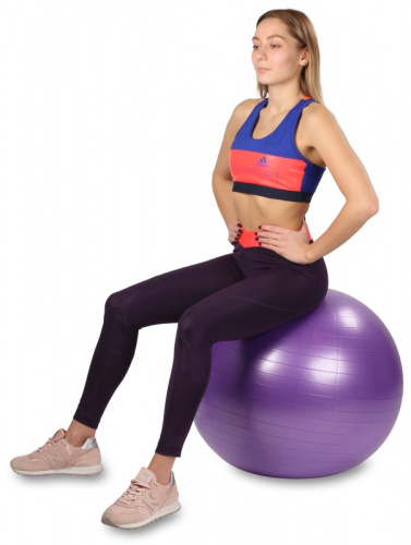 Мяч фитнес 65 см синий с насосом IN002 Indigo 25312 фото 5