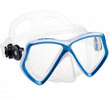 Маска Aquatic c носом голубой металлик M0618 08 0 15W