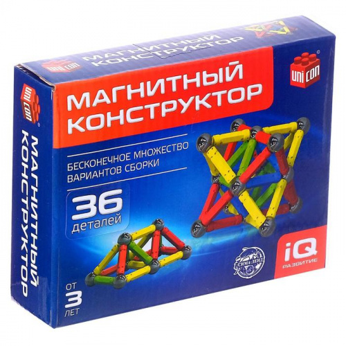 Конструктор магнитный 36 деталей 12х9 см SL-7548 1371060