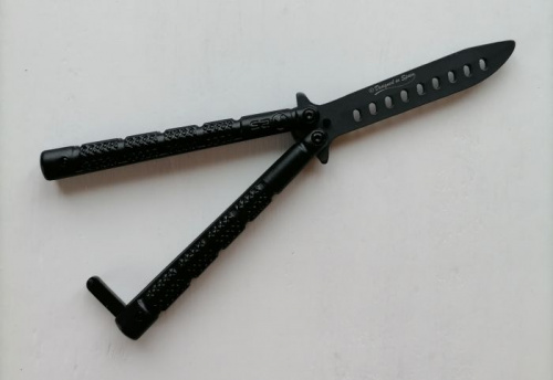 Макет ножа Бабочка металл на винтах (затупленный) черный K25 312119