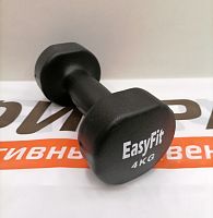 Гантель обливная 4 кг черный неопрен 06697