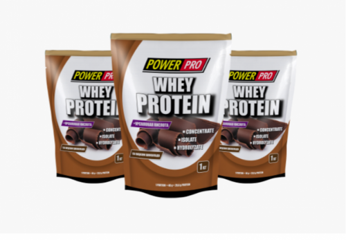 Протеин сывороточный Whey ptotein шоколадный 1000 г PowerPro 997323