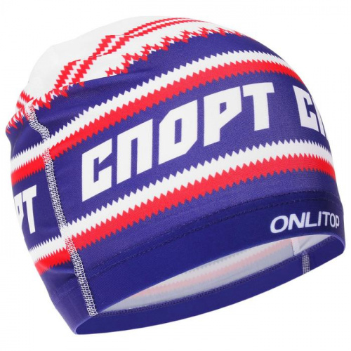 Шапочка для плавания Lycra Спорт (совок) сине-красно-белая 5089122 фото 2