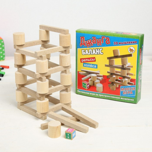 Игра Башня падающая Баланс, аналог Дженга (Jenga) 3809533